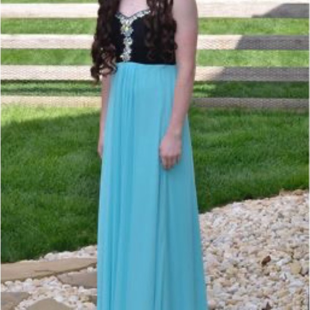 Strapless Floor Length Prom Dress